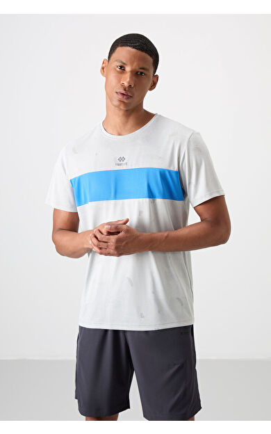 Taş Nefes Alan Jakarlı İnce Esnek Standart Fit Erkek Performans T-Shirt - 88398