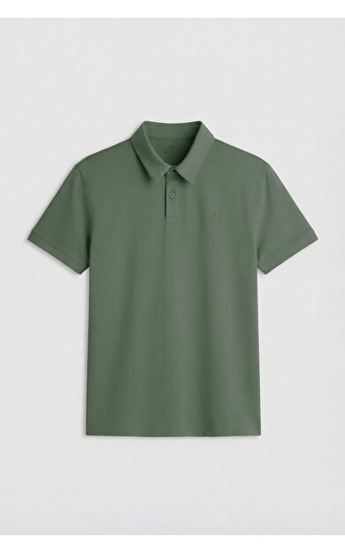 Açık Yeşil Standart Kalıp Basic Polo Yaka Erkek T-Shirt - 87768