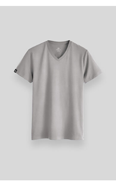 Taş Basic Kısa Kol Standart Kalıp V Yaka Erkek T-Shirt - 87912
