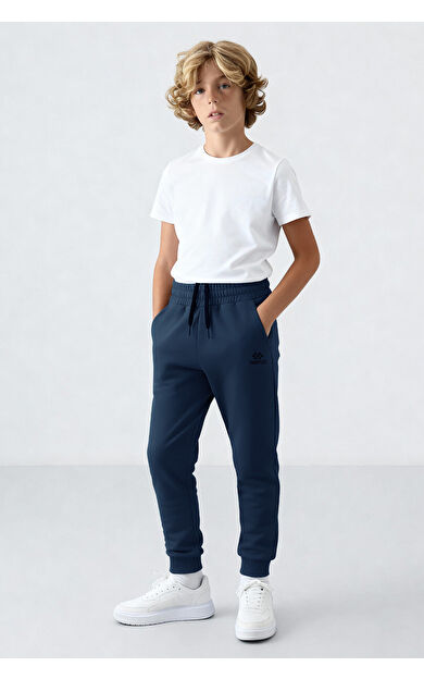 İndigo Standart Fit Manşetli İnce Erkek Çocuk Eşofman Alt - 11062