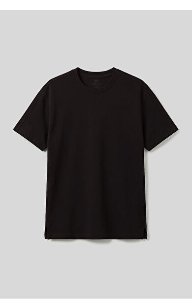 Kahverengi Rahat Form Esnek Nefes Alabilir Erkek T-Shirt - 88495