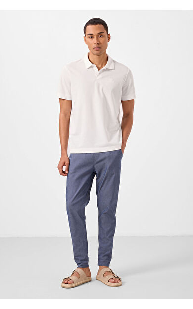 Kot Lacivert Standart Fit Dokuma Hafif Esnek Chino Erkek Pantolon - 82180