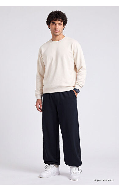 YENİ Lacivert Lastikli Erkek Baggy Eşofman Alt - 82200