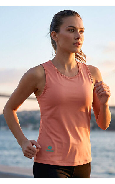 Mercan Standart Fit Çapraz Sırt Detaylı Kadın Spor Atlet - 97296