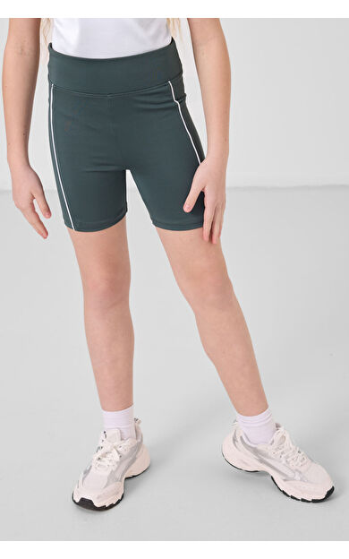 Orman Yeşili Esnek Standart Fit Basic Performans Kız Çocuk Tayt - 75189