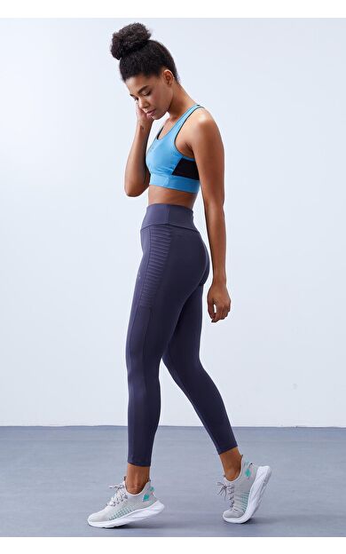 Antrasit Yüksek Bel Toparlayıcı Slim Fit Dar Paça Kadın Tayt  - 94568