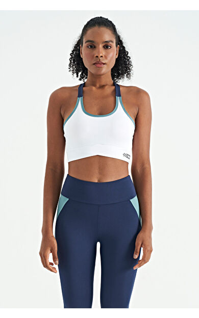 Beyaz Sırt Detaylı Askılı Dar Kalıp Kadın Büstiyer - 97254