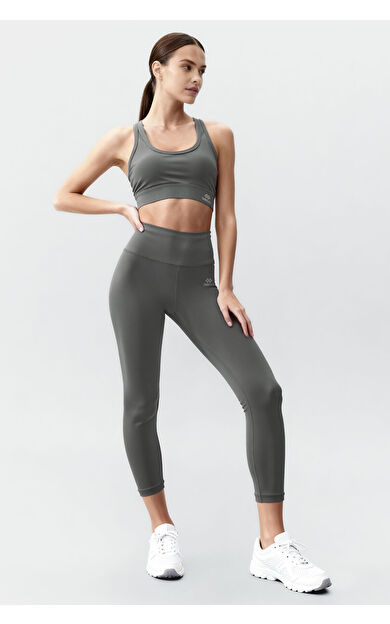 Çağla Yüksek Bel Toparlayıcı Çapraz Sırt Detaylı Slim Fit Kadın Tayt Takım - 95283