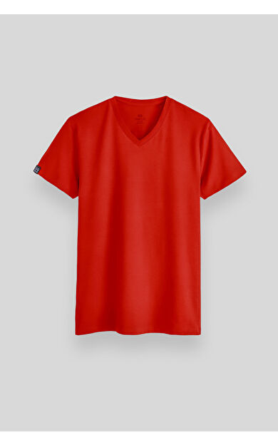 Fiesta Basic Kısa Kol Standart Kalıp V Yaka Erkek T-Shirt - 87912