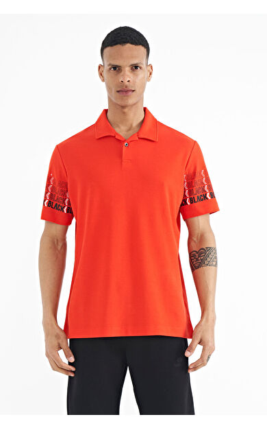 Fiesta Kol Baskı Detaylı Polo Yaka Standart Form Erkek T-shirt - 88240