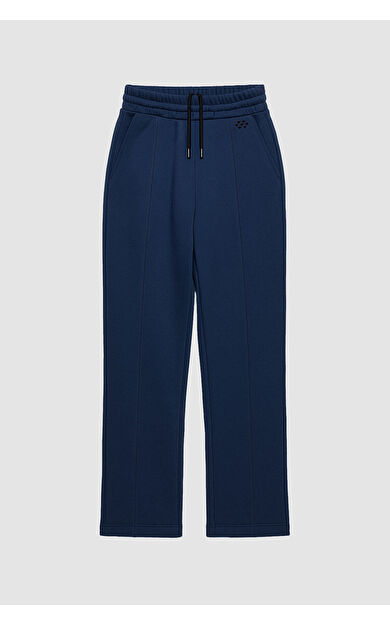 Parlament Geniş Paça Ön Dikiş Detaylı Battal Büyük Beden Kadın Eşofman Altı - 94654