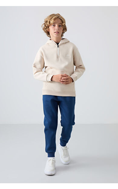 Parlament Pamuklu Kalın İçi Tüylü Standart Fit Nakışlı Erkek Çocuk Eşofman Alt - 11224