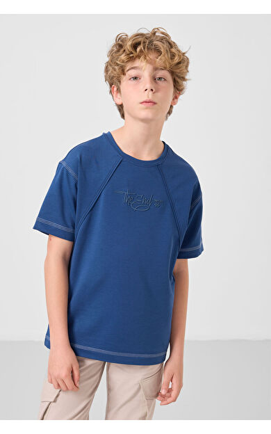 Parlament Pamuklu Yumuşak Dokulu Oversize Baskılı Erkek Çocuk T-Shirt - 11285