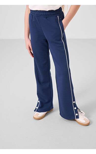 Parlament Geniş Paça Çıt Çıt Detaylı Kız Çocuk Palazzo Pantolon - 75199