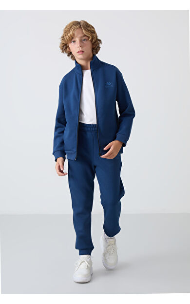 Parlament Pamuklu Kalın İçi Tüylü Standart Fit Nakışlı Erkek Çocuk Eşofman Takım - 11256