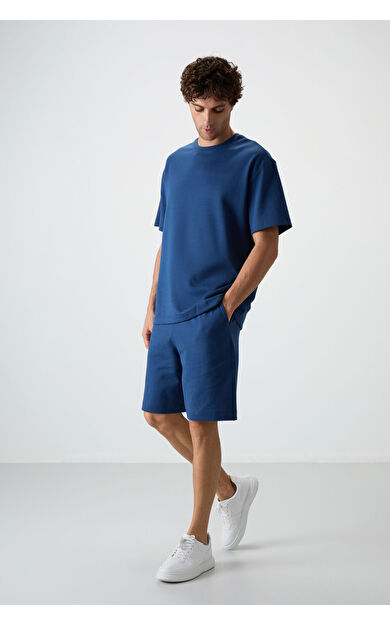 Parlament Oversize Fit Basic Erkek Şort Takım - 85292