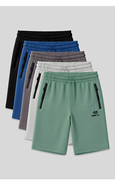 Standart Fit  Basic 5li Paket Erkek Şort - 81136