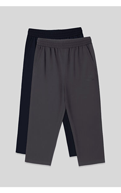 Standart Fit 2li Paket Lacivert-Koyu Gri Erkek Kapri - 83102