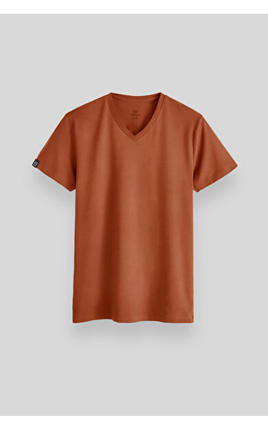 Tarçın Basic Kısa Kol Standart Kalıp V Yaka Erkek T-Shirt - 87912