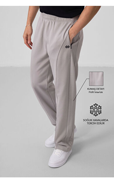 Taş Yüzeyi Dokulu Standart Fit Palazzo Erkek Pantolon - 82171