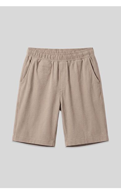 Taş Standart Fit Dokuma Hafif Esnek Chino Erkek Şort - 81290