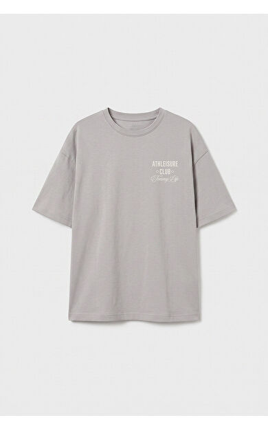 YENİ Taş Oversize Kısa Kollu Baskılı Kız Çocuk T-Shirt - 75175