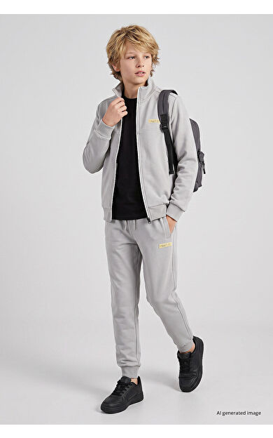 YENİ Taş Standart Fit Basic Dik Yaka Jogger Erkek Çocuk Eşofman Takım  - 11327