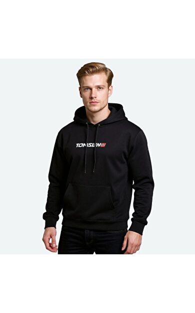 Kapüşonlu Sweatshirt - Siyah