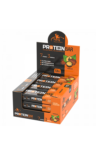 Torq Nutrition Whey Protein Bar - Display Stand - 12 x 50 gr. (Fındık)
