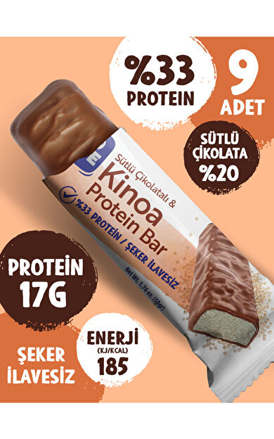 TrioMove 50 gram Protein Bar - Kinoa %33 Protein, 50 g x 9 Adet 