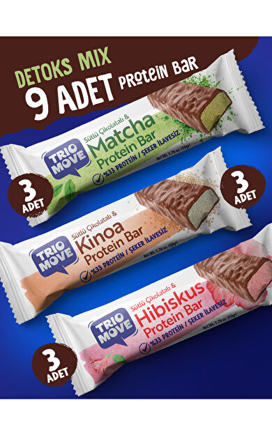 TrioMove Protein Bar 9'lü Karışık Tanışma Paketi 50 gr X9 Adet (Paket 4) 