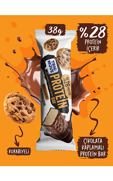 TrioMove 38 gram Protein Bar - Kurabiyeli %28 Protein, 38g x 9 Adet 