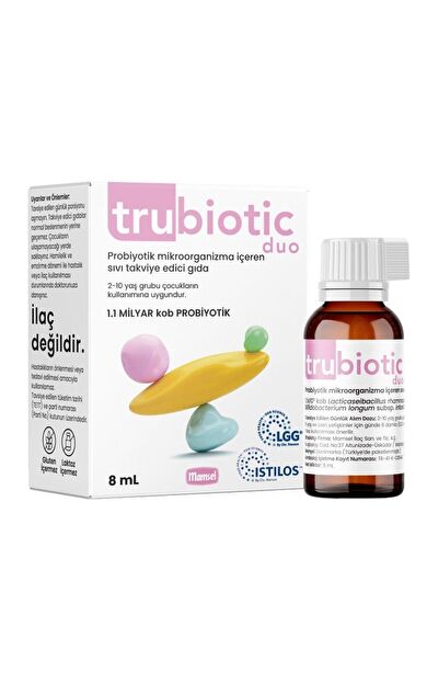 Trubiotic Duo Probiyotik Mikroorganizma İçeren Damla 8 ml