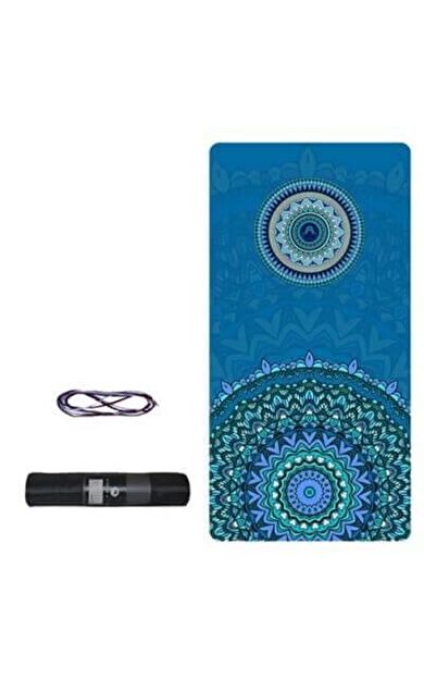 Tusi Yoga Matı Ve Pilates Minderi Kilim Desenli Mavi 6 Mm