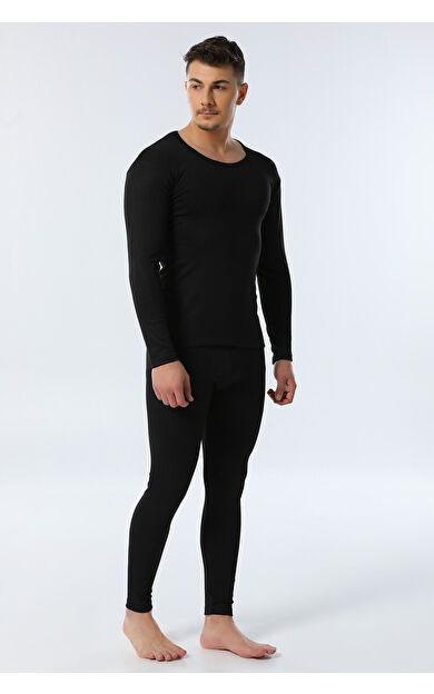 Erkek Siyah Tutku Termal Takım İçlik