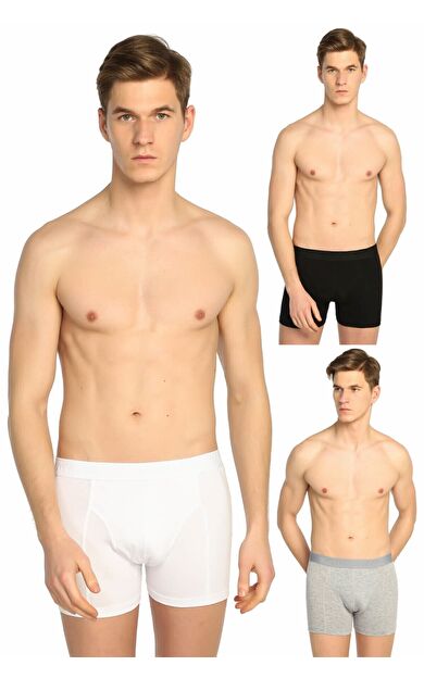 Erkek Karışık Renk 3'lü Paket likralı Boxer ELF568T0114CCM3