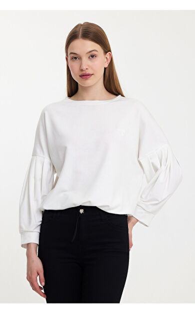 Twobull NAIROBI Kadın Sweatshirt Taş