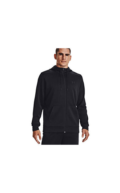 Under Armour Ua Armour Fleece Fz Hoodie Erkek Günlük Ceket 1373357-001 Siyah