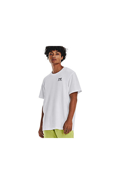 Under Armour Ua M Logo Emb Heavyweight Ss Erkek Günlük Tişört 1373997-100 Beyaz