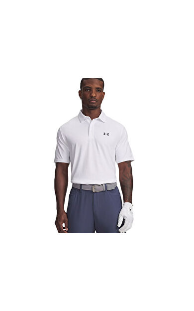 Under Armour Ua Playoff 3.0 Printed Polo Erkek Günlük Polo Tişört 1378677-121 Beyaz