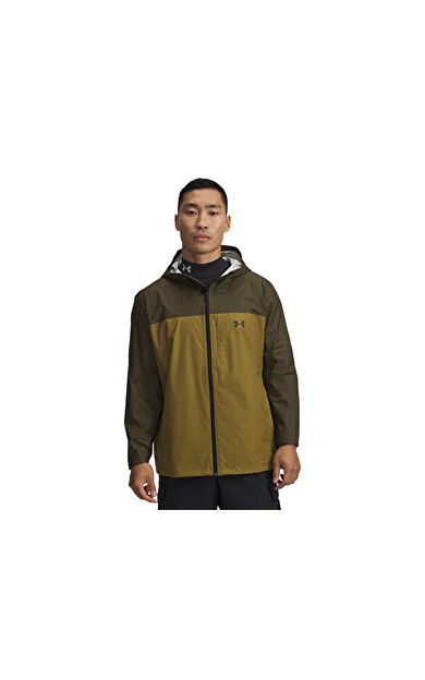 Under Armour Cloudstrike Colorblock Jkt Erkek Outdoor Yağmurluk Ceket 1381880-308 Yeşil