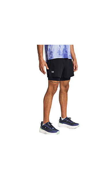 Under Armour Ua Launch 5'' 2-In-1 Shorts Erkek Koşu Şortu 1382640-001 Siyah