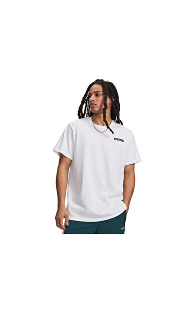 Under Armour Ua Hw Armour Label Ss Erkek Günlük Tişört 1382831-100 Beyaz