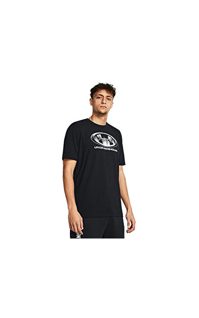Under Armour Ua M Glitch Logo Erkek Günlük Tişört 1386810-001 Siyah