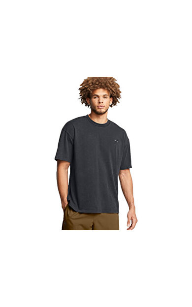 Under Armour Ua M Hw Os Logo Wash Ss Erkek Günlük Tişört 1389147-001 Siyah