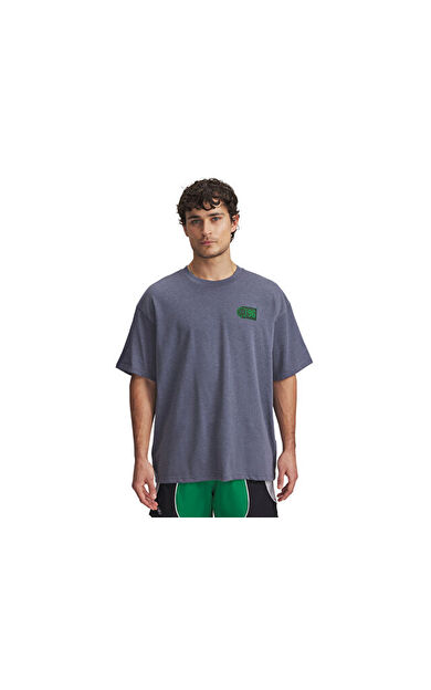 Under Armour Ua M Hwt Hoops Courtside Ss Erkek Günlük Tişört 1390191-044 Gri