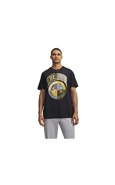 Under Armour Ua M Varsity Crest Ss Erkek Günlük Tişört 6009249-001 Siyah