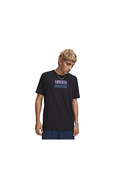 Under Armour Ua M Block Logo Ss Erkek Günlük Tişört 6009250-001 Siyah