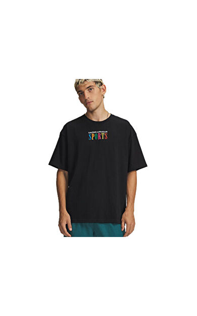 Under Armour Ua M Hwt Sports Ss Erkek Günlük Tişört 6009268-008 Siyah