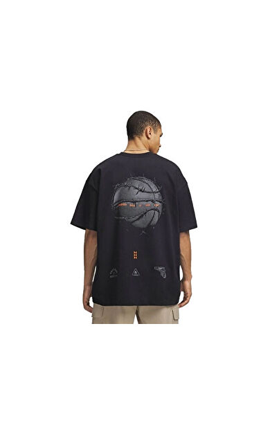 Under Armour U M Hwt Hoops Photoreal Ss Erkek Basketbol Tişört 6009329-001 Siyah